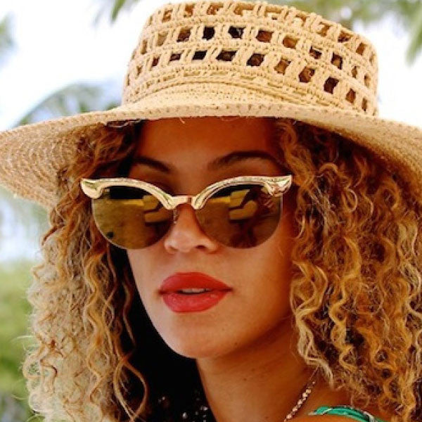 Beyonce Style Metal Eyebrow Cat Eye Mirror Celebrity Sunglasses Cosmiceyewear
