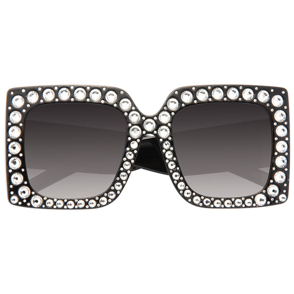 Cardi B Style Oversized Rhinestone Celebrity Sunglasses Cosmiceyewear