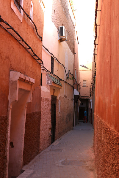 Cobblestone Street in Marrakech Morocco