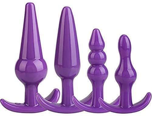 The Room Of Doom's - Set Of 4 Silicone Butt Plugs - Purple