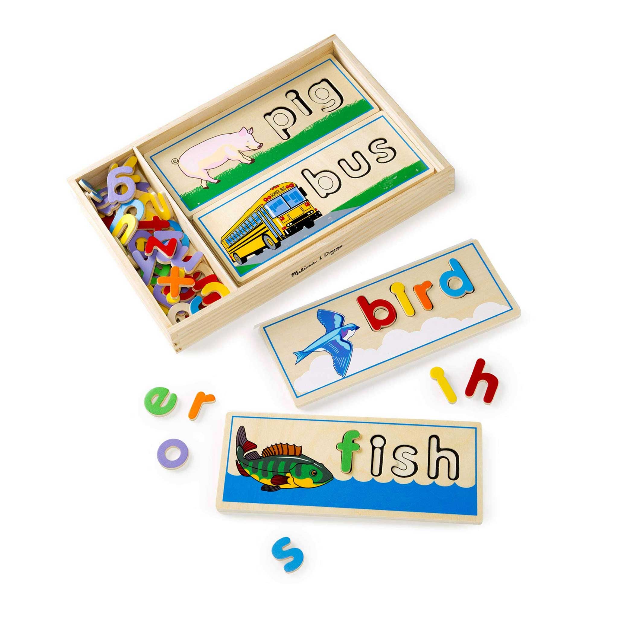 see and spell wooden puzzle