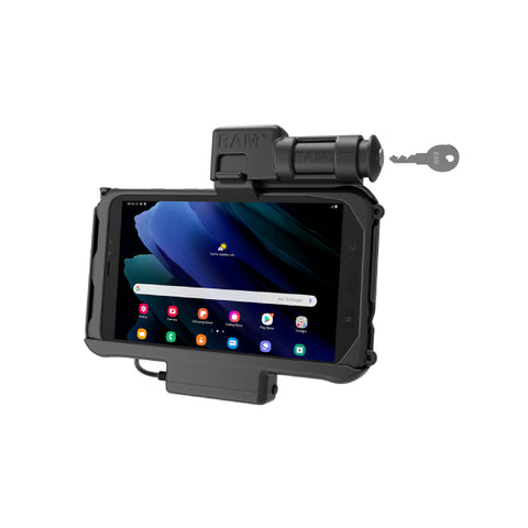 RAM-HOL-SAM58PKLU RAM Key Locking Powered Dock for Samsung Tab Active3 & Tab Active2-image-1