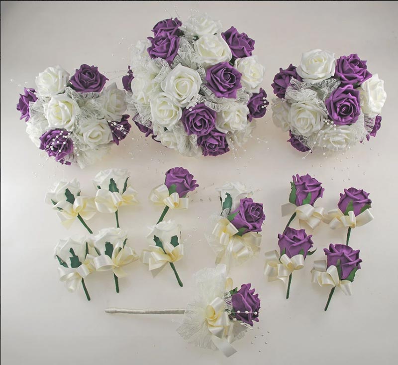 purple wedding bouquets for bridesmaids