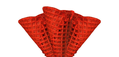 Red Waffle Cones