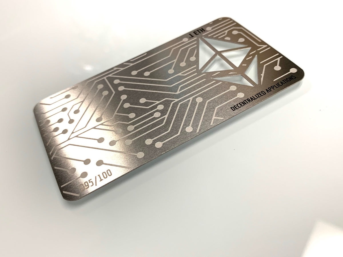 .1 ETH Silver Ethereum Metal Wallet, Unloaded – Lynx Art ...