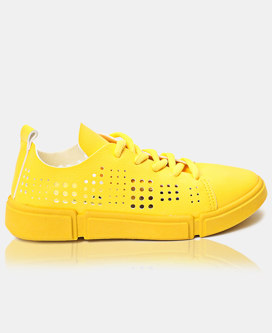 yellow sneakers girls