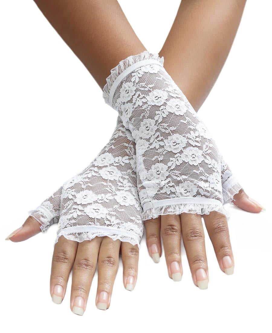 half finger lace gloves