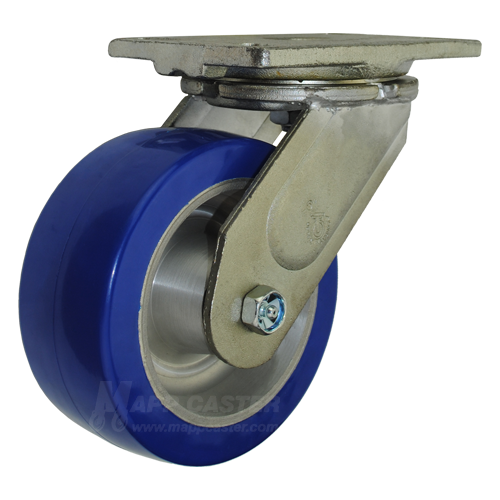 2 x 125mm swivel caster wheels