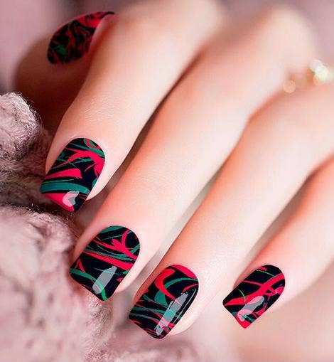 Red Lovely Nail Polish Sticker