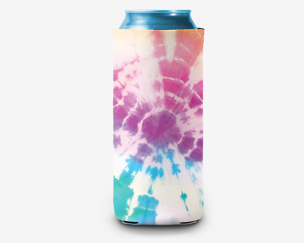 Pastel Tie Dye Slim Can Cooler