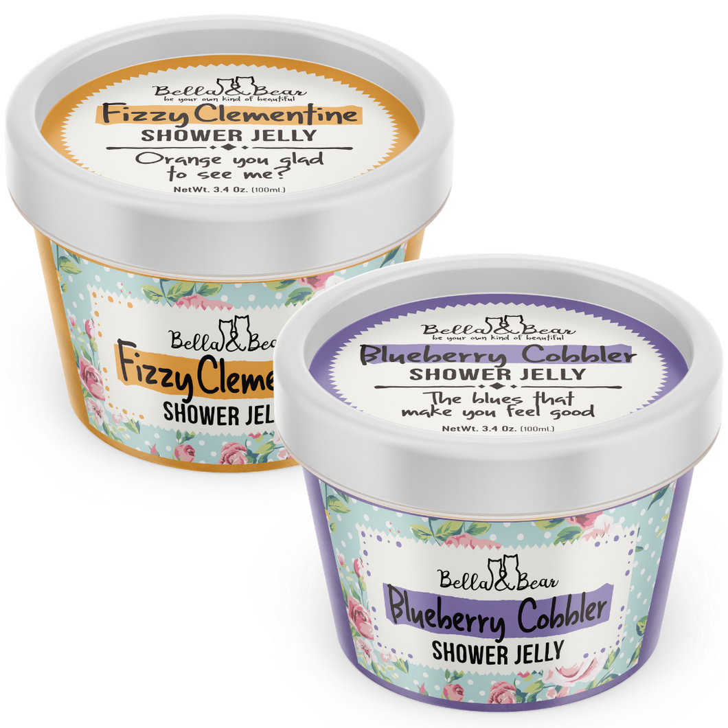 Fizzy Clementine & Blueberry Cobbler Shower Jellies 3oz