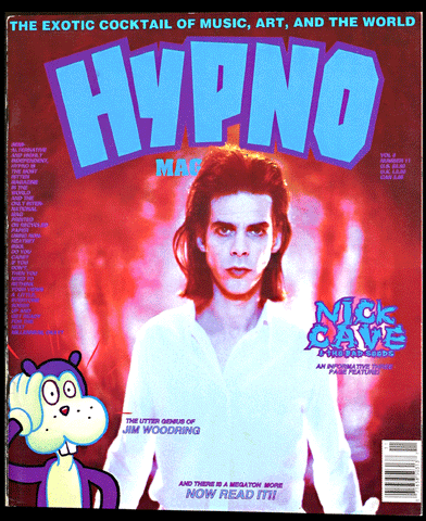 Nick Cave, hypno magazine, art and street subculture goth life