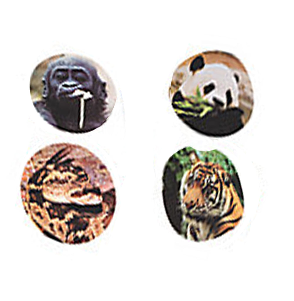 JUNGLE SAFARI PARTY Stickers Photo Realistic Wild Animal Pack of 50 Free Postage 