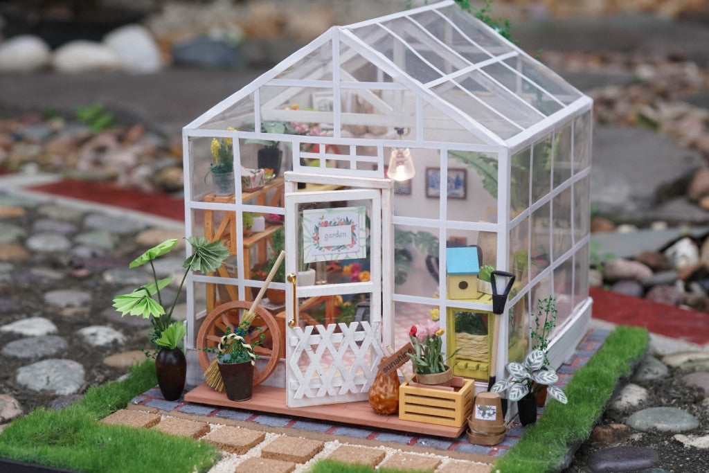 miniature greenhouse dollhouse diy kit