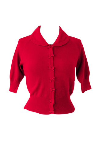 50s style red cute cardigan | Weekend Doll 