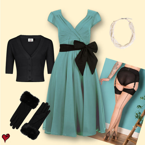 Vintage Hollywood Inspired Outfit | 1950s Swing Dress | Weekend Doll 