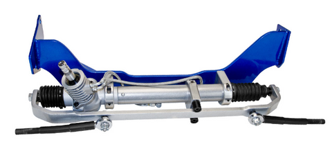 Rack and Pinion Kit: Chevelle 66-67 Pwr Cradle Kit w/Mill Finish Column