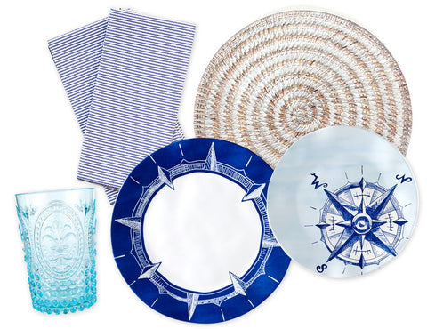 Q Squared Nautical Melamine Dinnerware