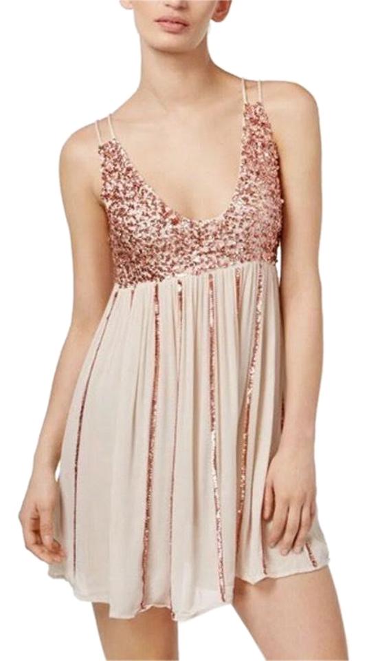 casual rose gold dress