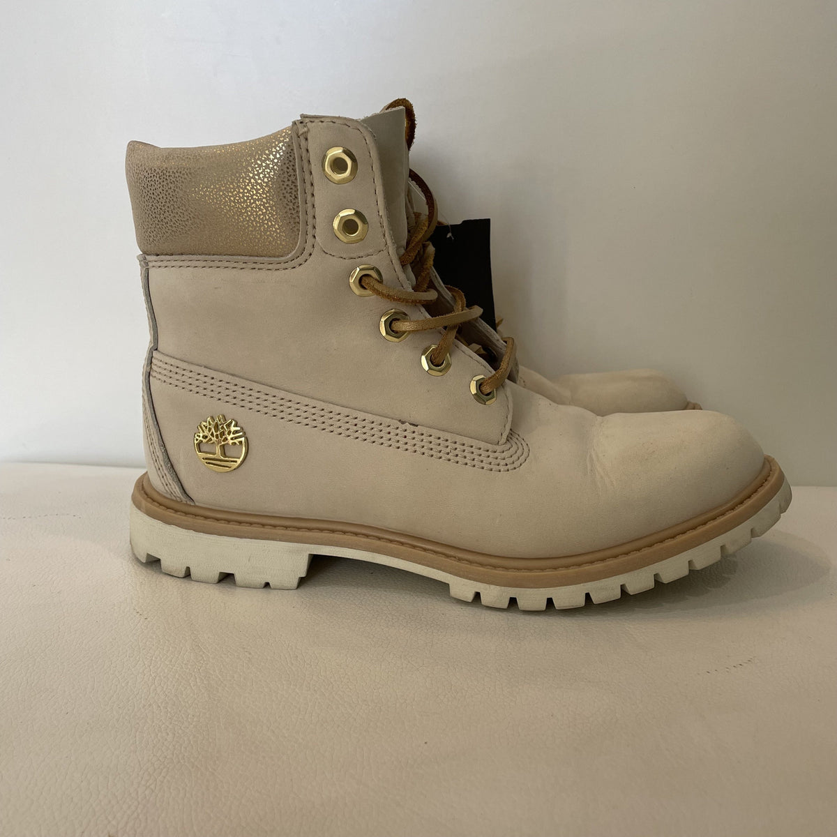 TIMBERLAND White/Light Tan Premium 6-Inch Waterproof Size Style Exchange Boutique PGH