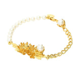 Alex Monroe gold pearl chysanthemum bracelet