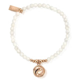 Chlobo rose gold moonstone ying yang bracelet