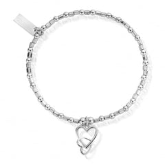 Chlobo Silver Interlocking Love Heart Bracelet Inner Spirit