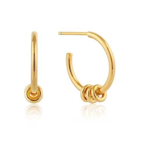 Ania Haie Gold modern hoop earrings Earrings Ania Haie   