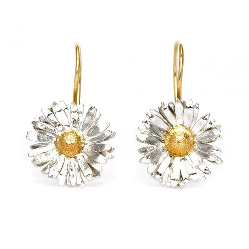 Alex Monroe Silver gold daisy hook earrings Earrings Alex Monroe   