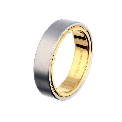 Platinum with yellow gold mix wedding band Ring Henrich & Denzel   