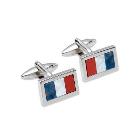 Steel red white and blue rectangle cufflinks Cufflinks Rock Lobster   