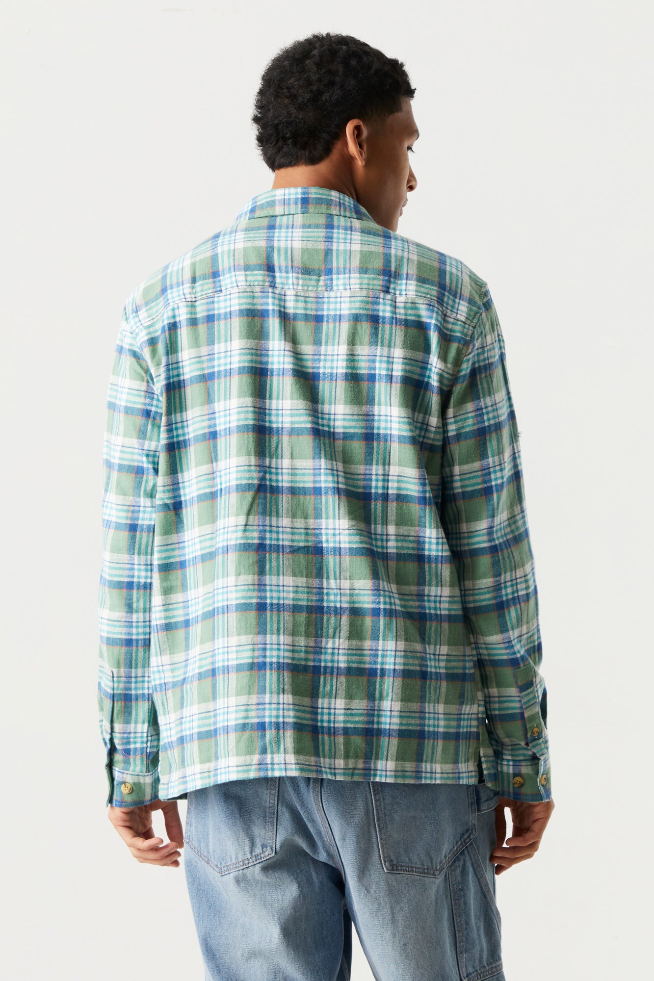 Green Plaid Woven Flannel Shirt – Urban Planet