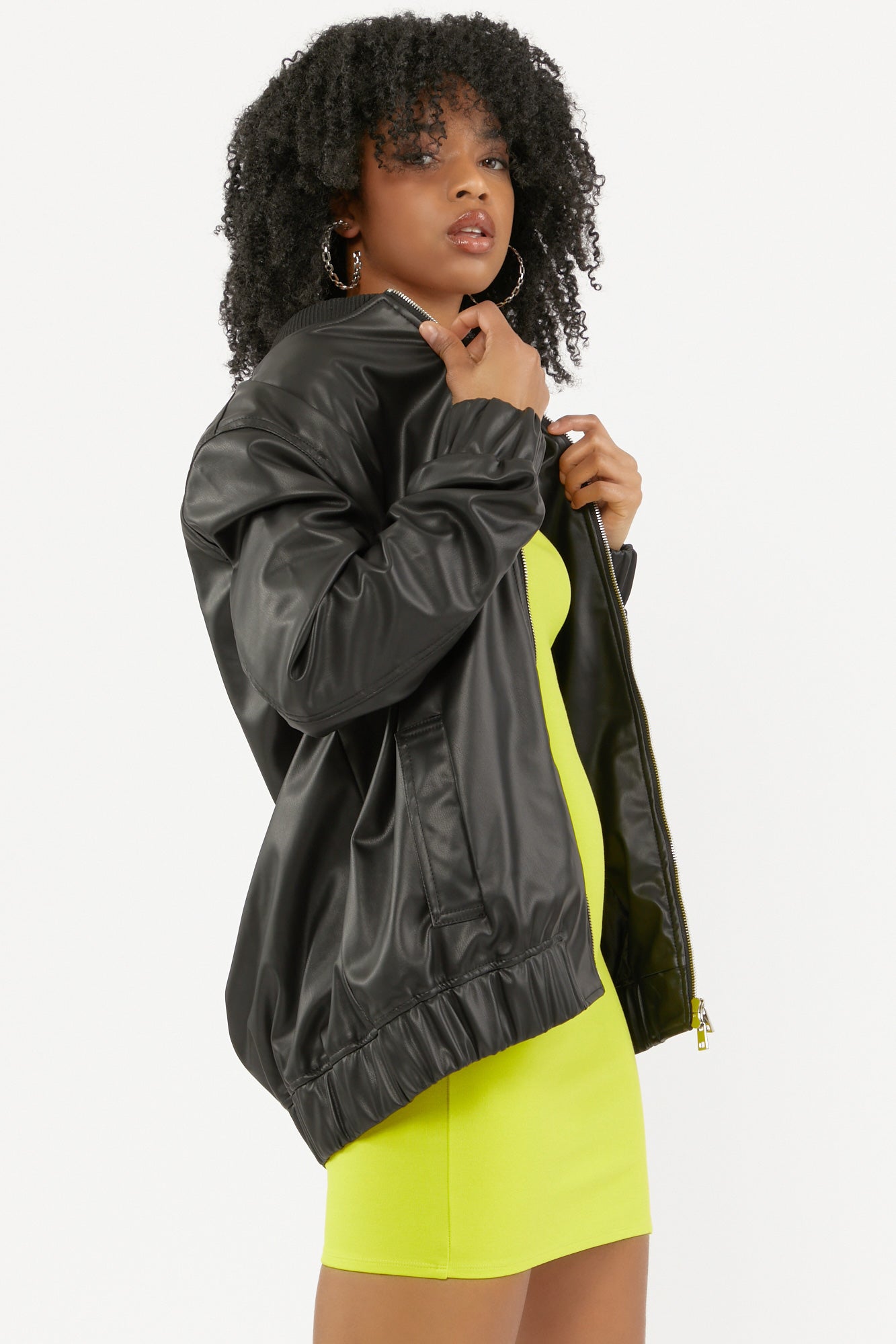 Faux Leather Bomber Jacket – Urban Planet