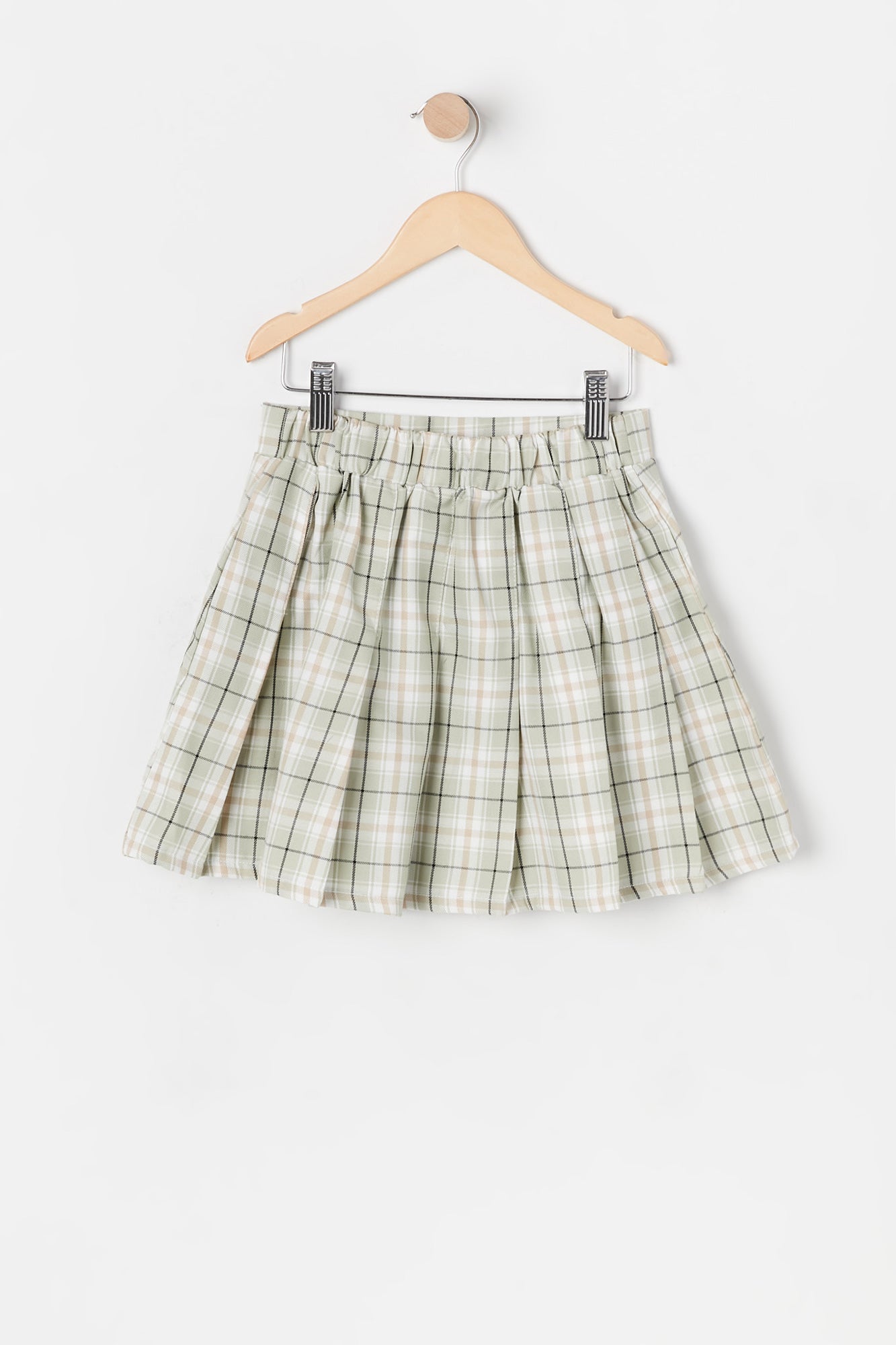 herlipto Pleated CheckeredTwillLongSkirt-