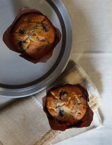 Brown Butter Blueberry Muffins