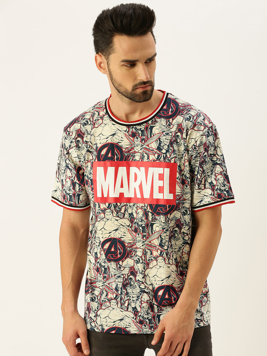 Doodle Me Strong- Original Marvel Oversized Tee Veirdo