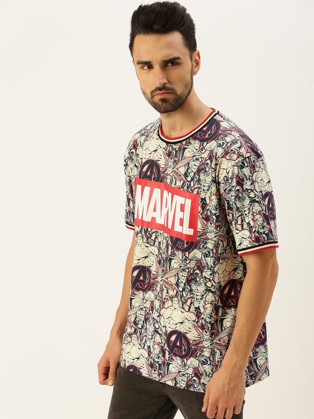 Doodle Me Strong- Original Marvel Oversized Tee Veirdo