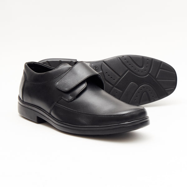 mens leather velcro fastening shoes
