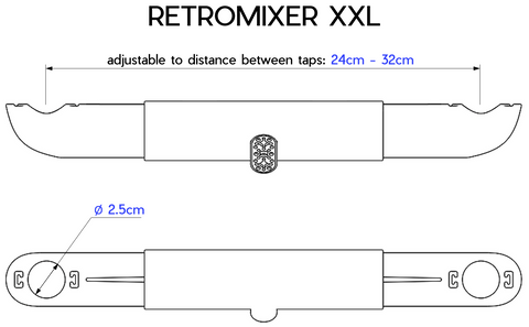 separate taps, uk, warm water, Adapter