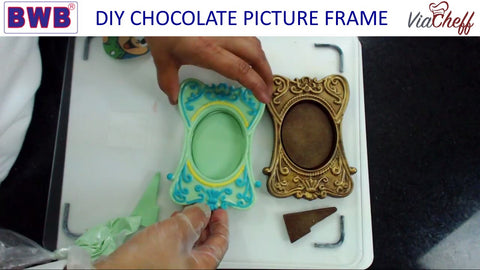 assembling the chocolate picture frame