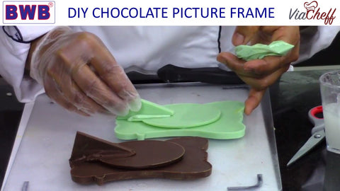 assembling the chocolate picture frame