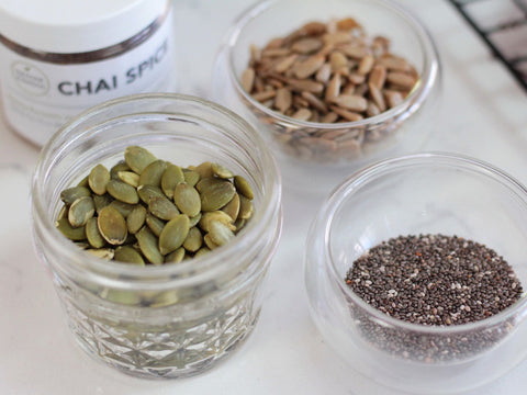 photo of chai spice and seeds for snack cookies