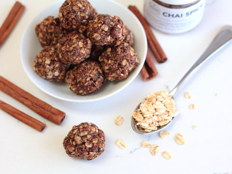 photo of dirty chai energy balls