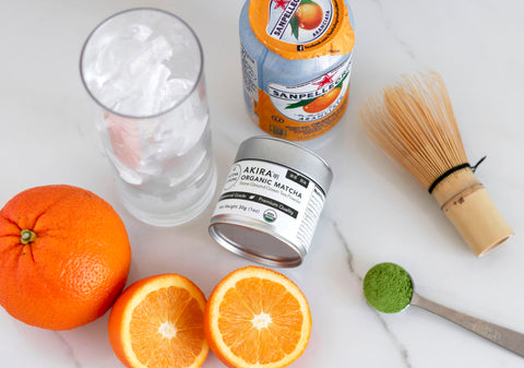 orange sparling matcha ingredients 