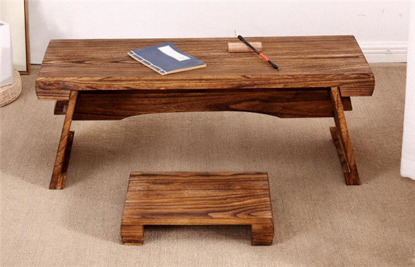 Japanese Antique Coffee Table With A Bench Miteigi