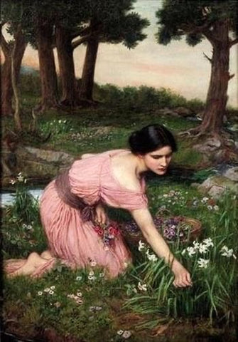 John William Water House Persephone Spring Spreads One Green Lap of Flowers