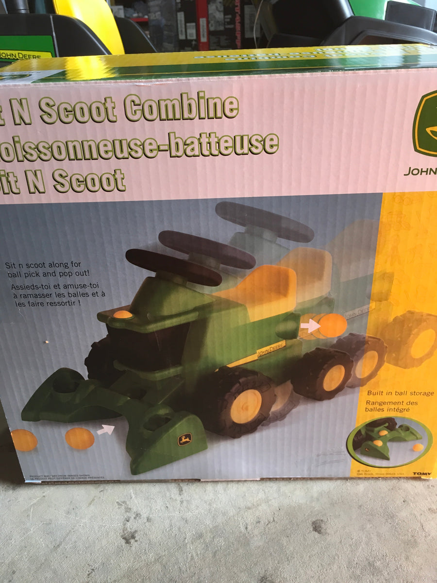 john deere sit and scoot combine