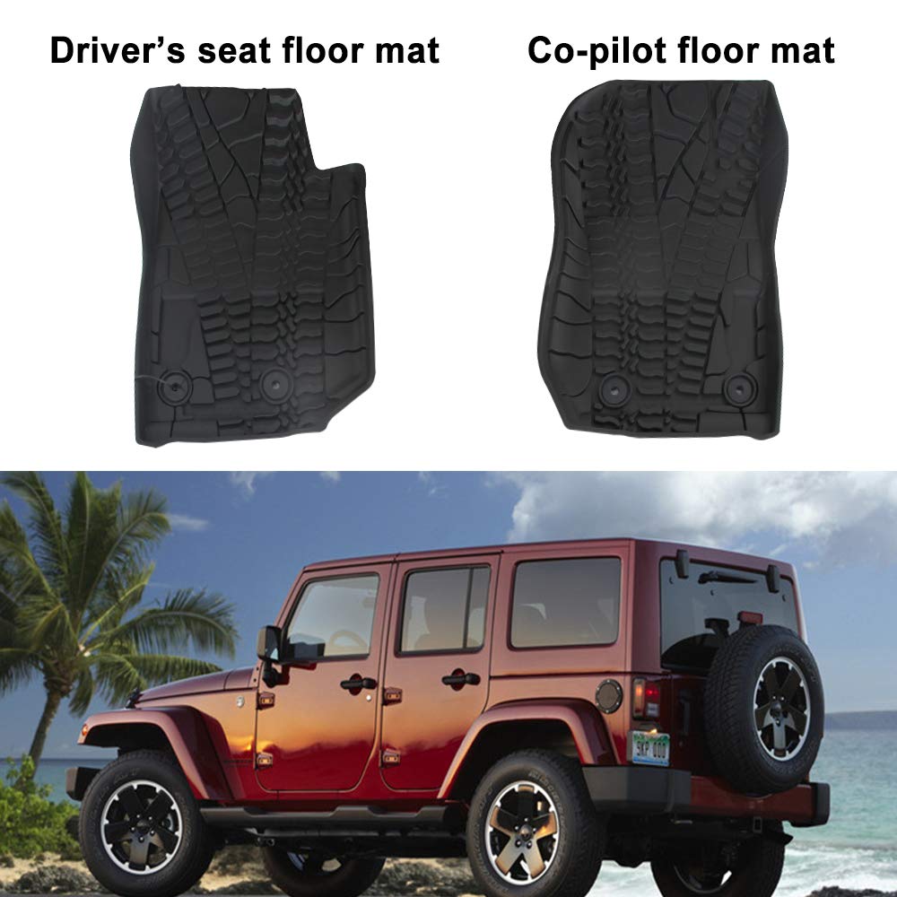 Jeep Wrangler Front Floor Mat Liners 2014 2018 Jk Unlimited