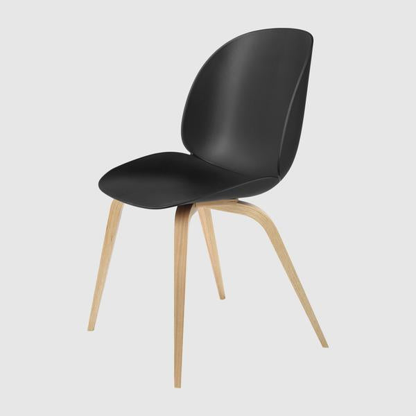 Beetle Dining Chair Un Upholstered Wood Base Gubi Webshop