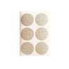 Pegatinas de glitter plata en redondas